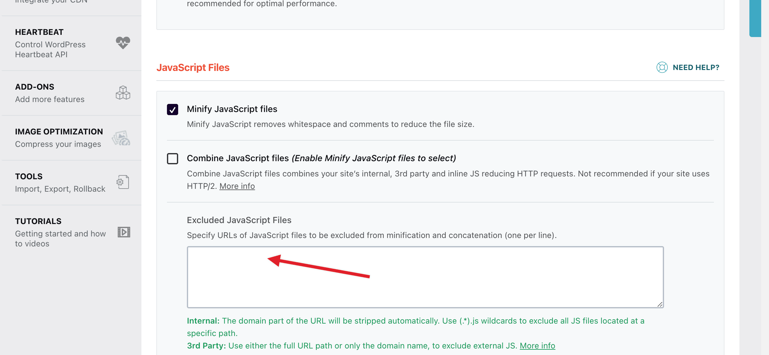 WP Rocket exclude JS file