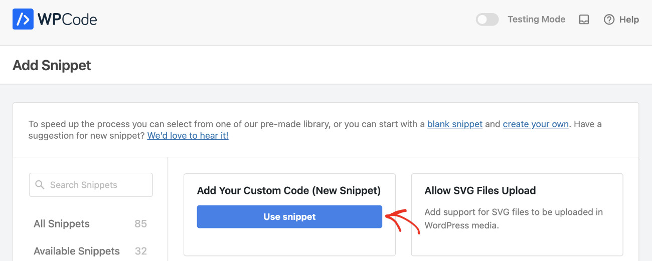 How To Add Scripts To Specific Pages In WordPress: Create a fresh new snippet