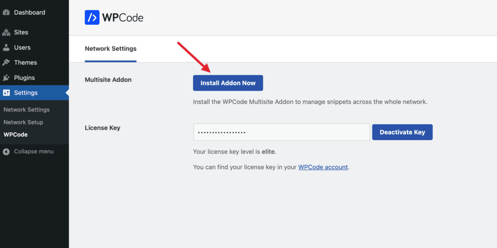 How to use the Multisite Addon - WPCode