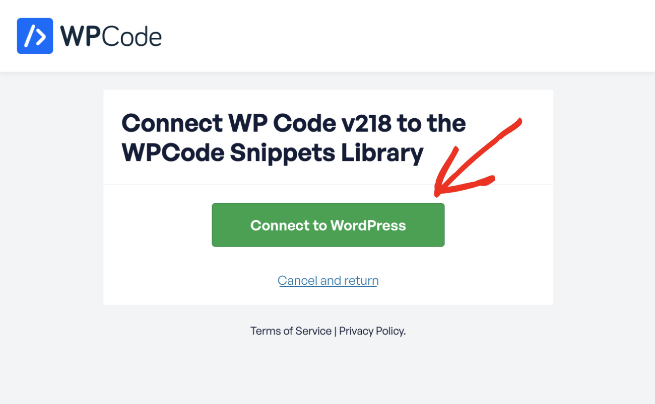 Alt: How To Stop Getting Automatic Update Emails In WordPress: Connect To Library Step 3