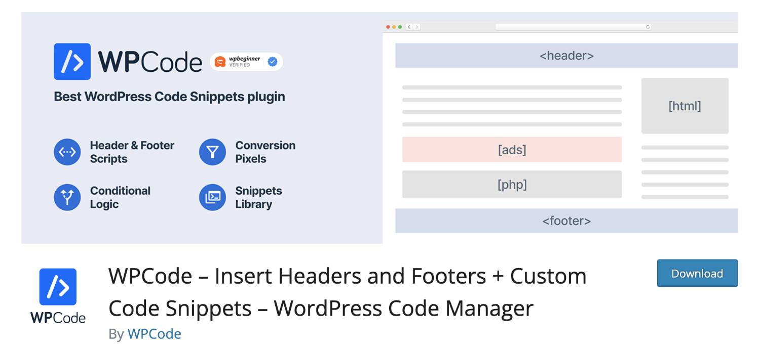 Best WordPress Code Snippets Plugins Compared For You: No.1 WPCode