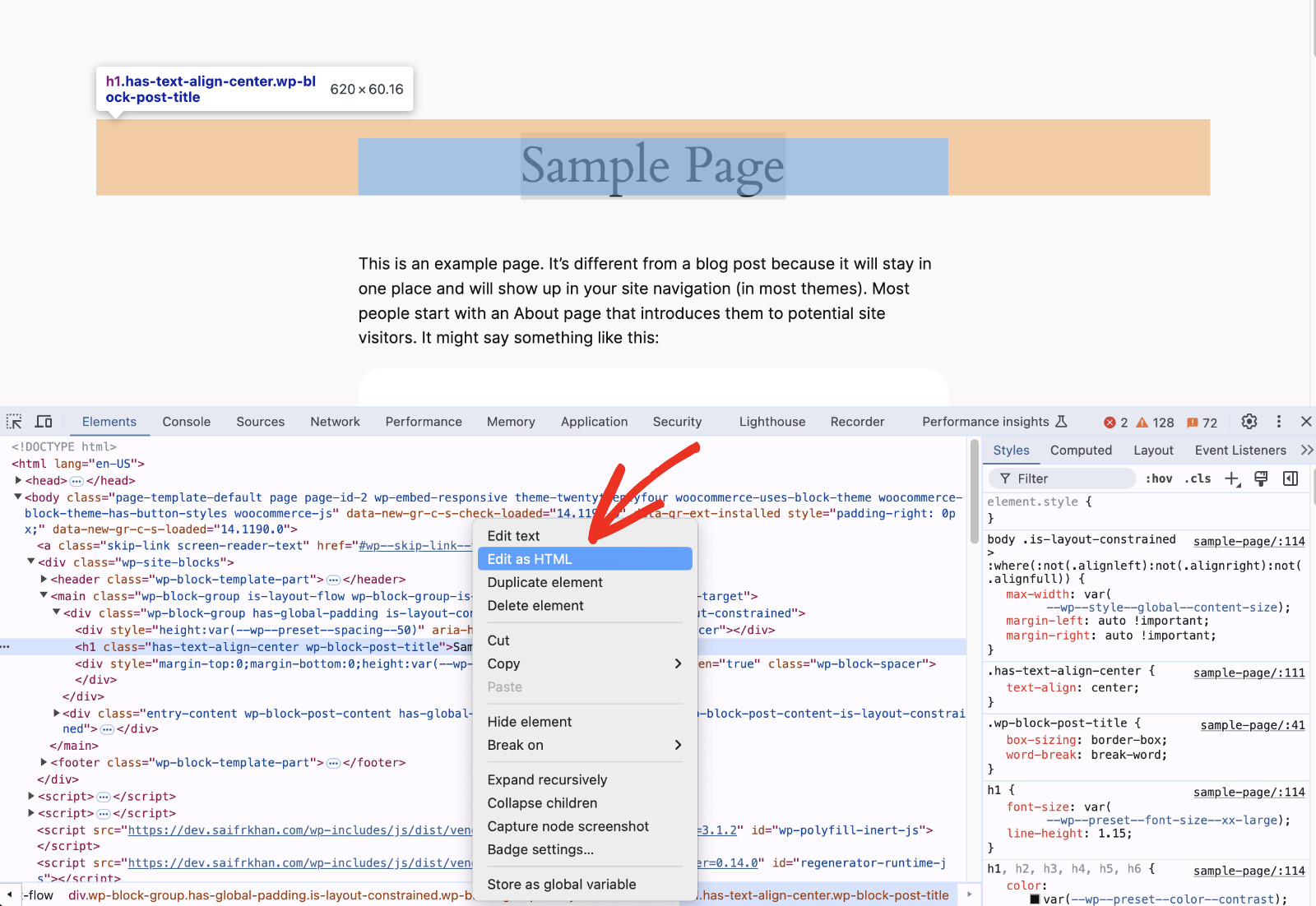 How To Use Developer Tools (Inspect Element): Edit HTML / CSS