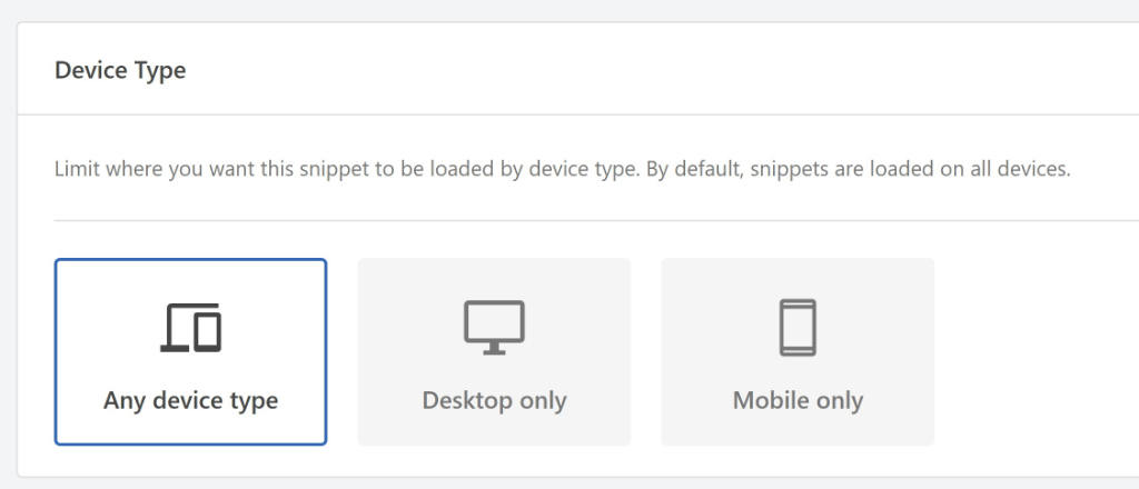 Select device type for code