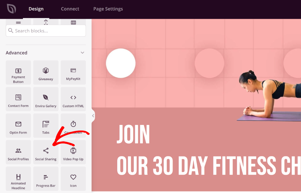 Add social share buttons in seedprod