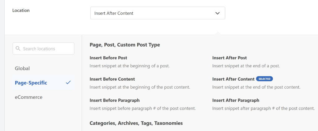 Change insertion method