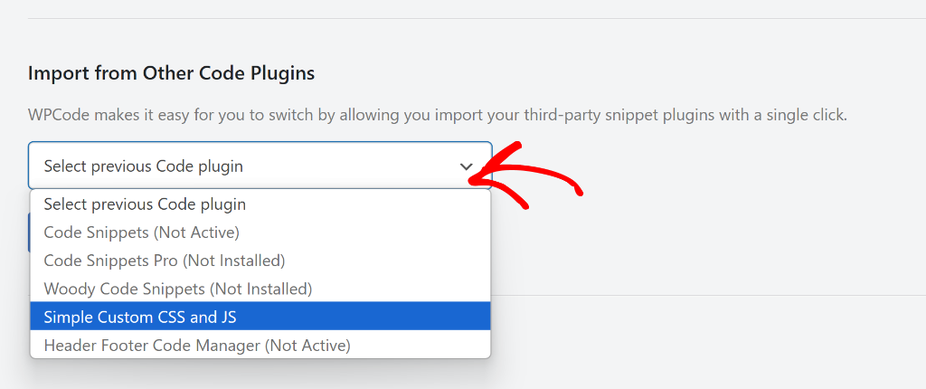 Import snippets from other plugins