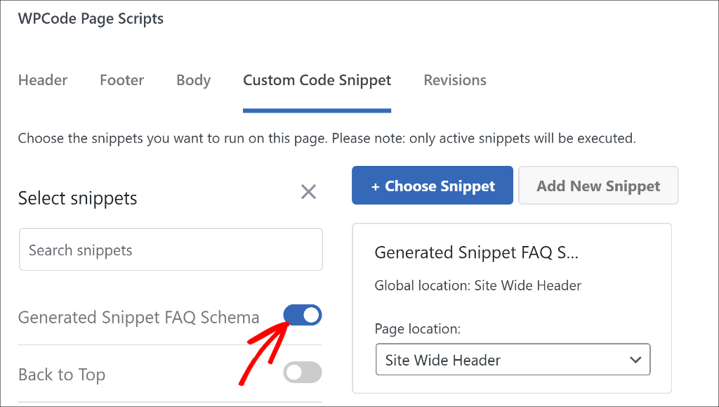 Select FAQ schema snippet