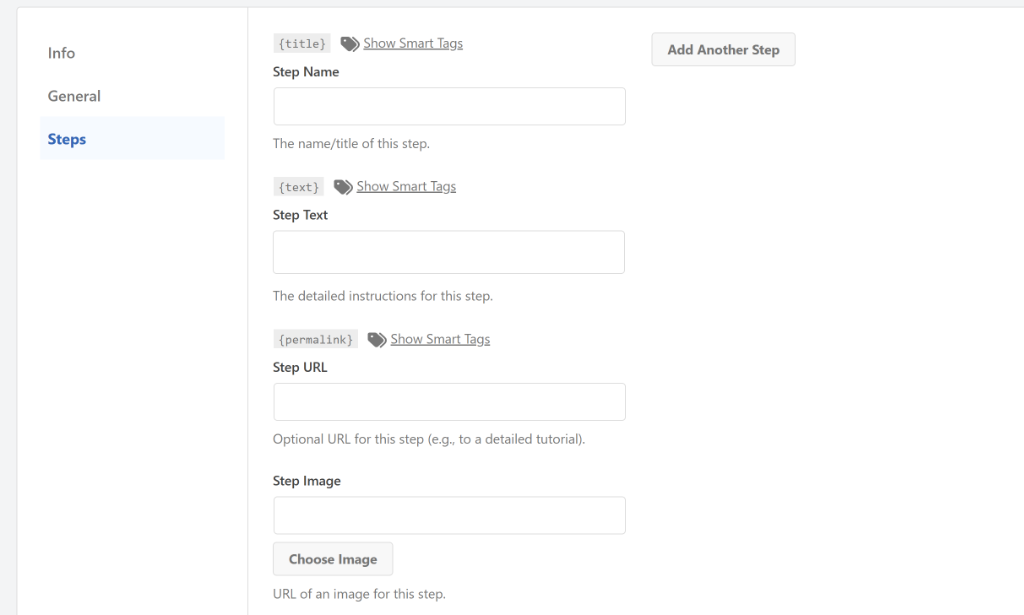 Enter details of how to schema