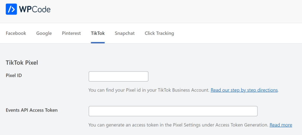 Addr TikTok pixel ID and key