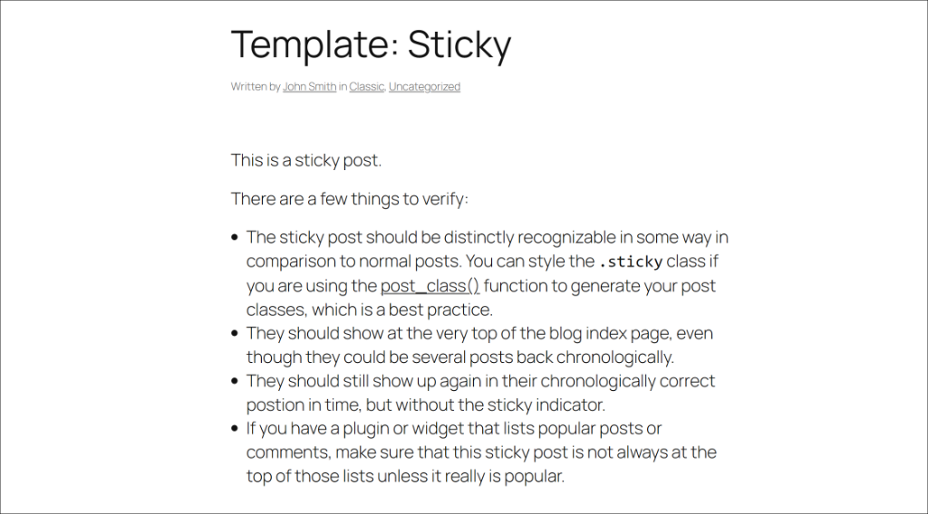 Default font on demo site
