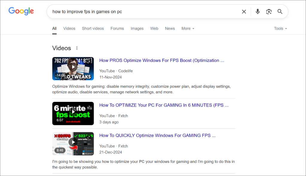 View section on Google