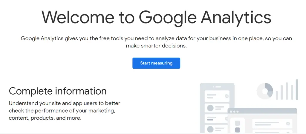 Click start measuring