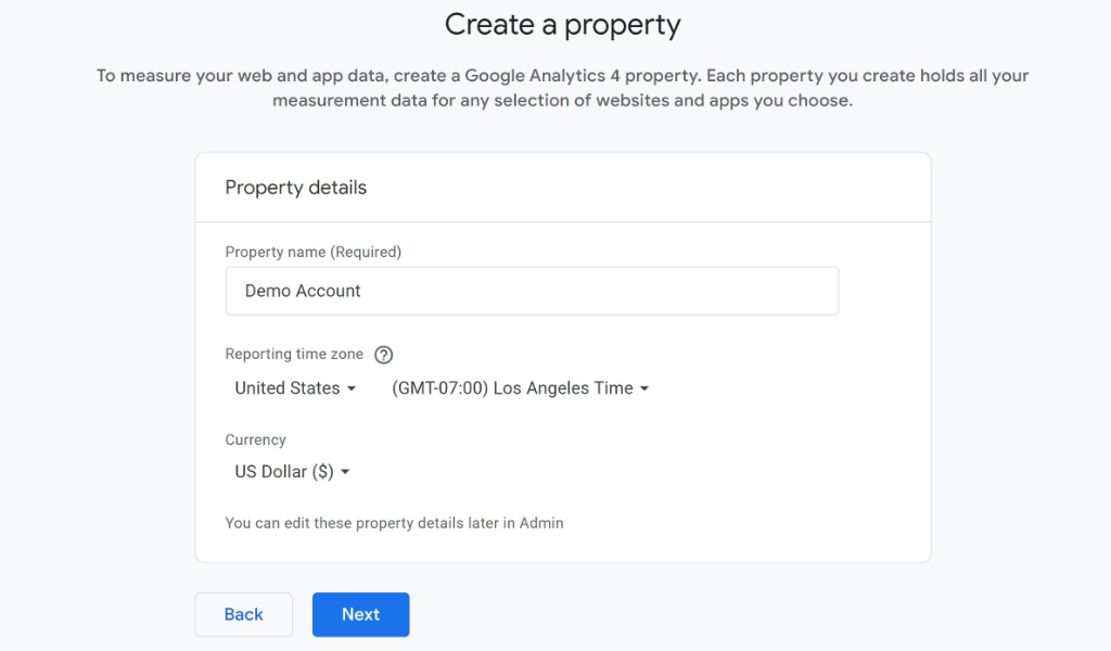 Enter name of property