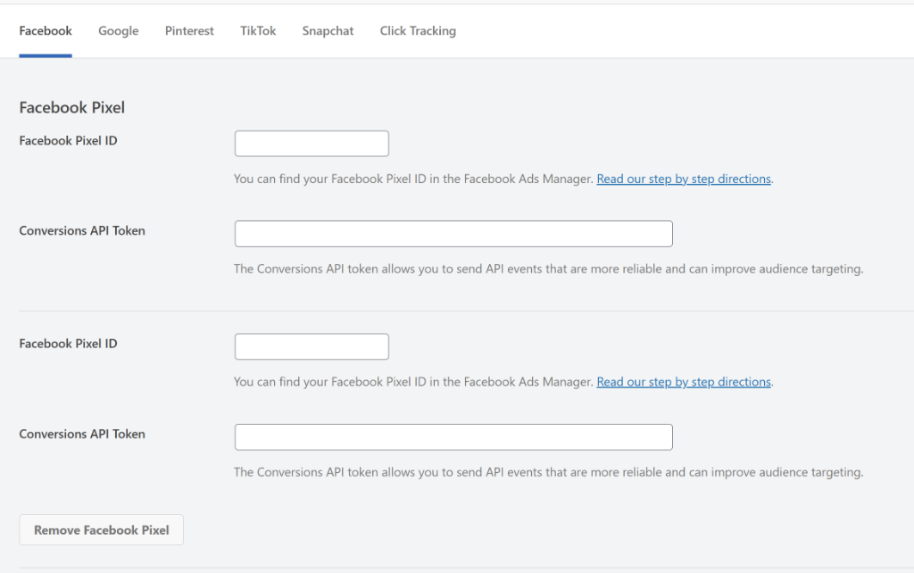 Add more Facebook pixel