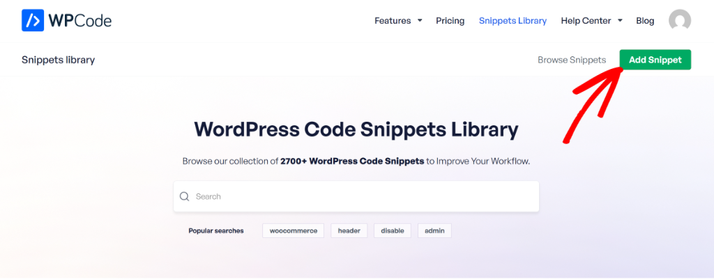 Click add snippet button