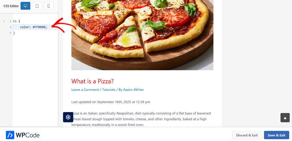 View CSS preview in real time