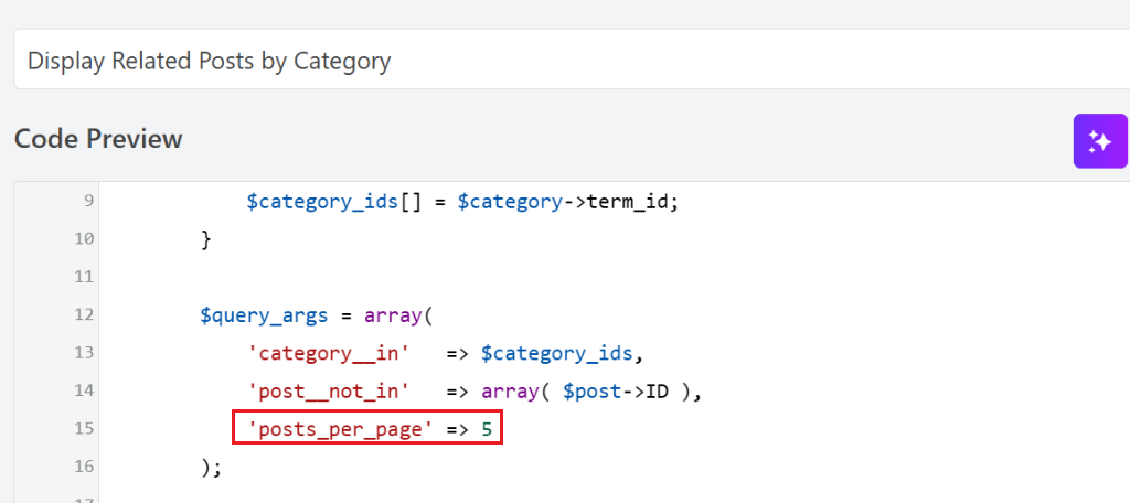 Change the number of related posts