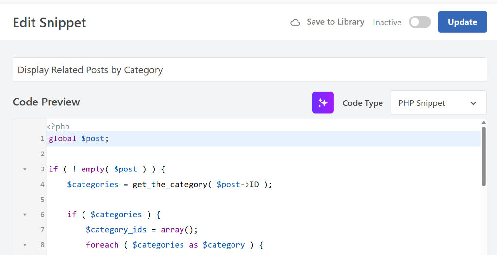 View display related posts snippet