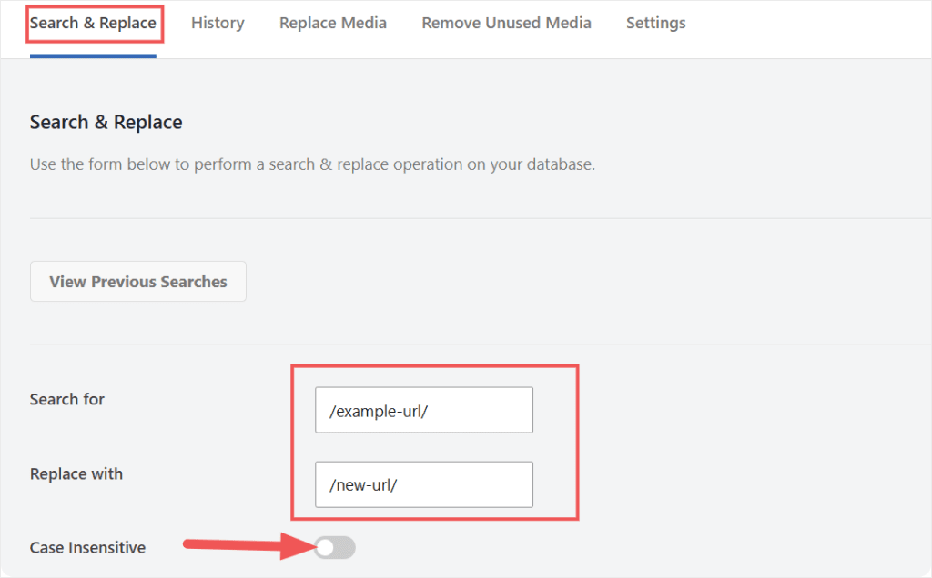 search-replace-add old and new urls