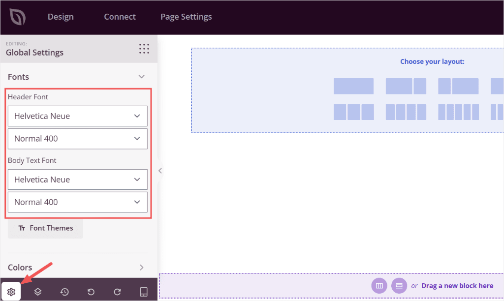seedprod change font wordpress default