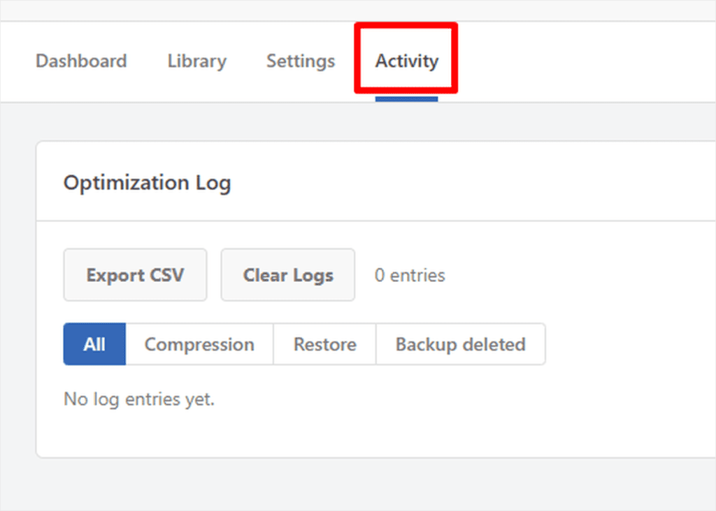 wpcode activity log empty