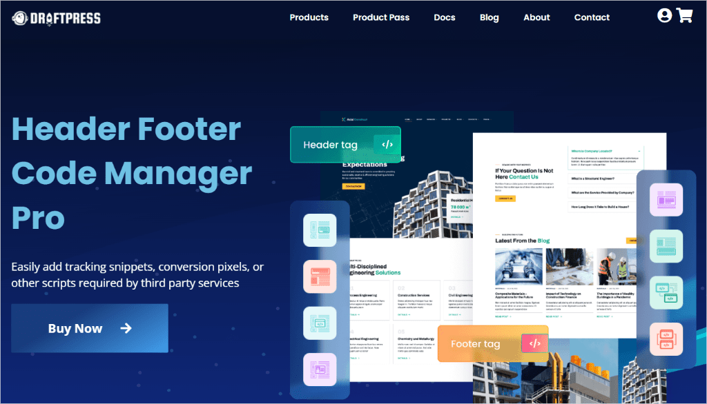 Header Footer Code Manager homepage