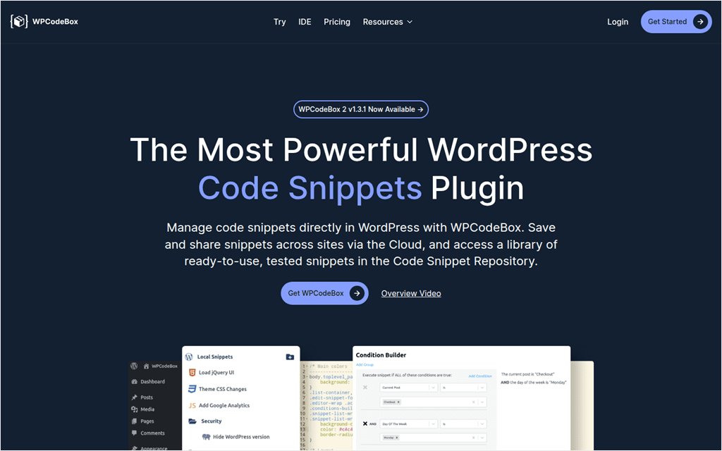 wpcodebox homepage