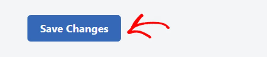 The Save Changes button at the bottom of the WPCode General Settings panel, with an arrow pointing at it