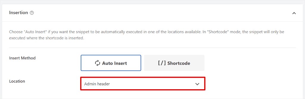 wpcode insert admin header